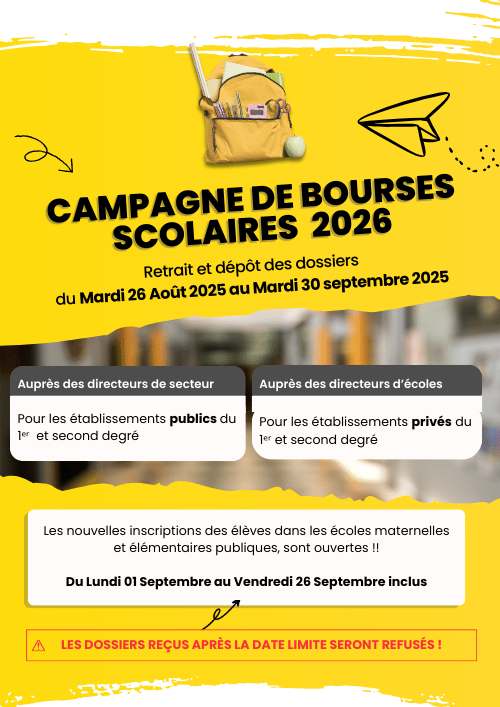 camapgne bourses scolaires 2026