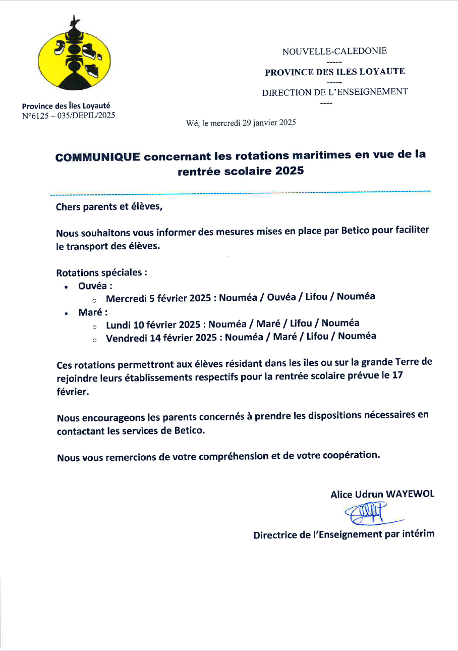 communiqué de presse