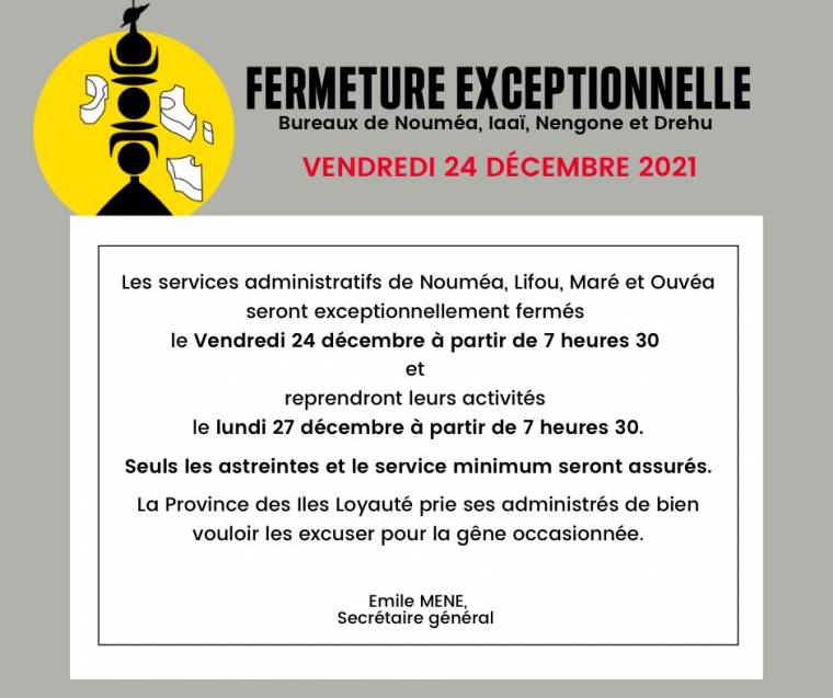 fermeture exceptionnelle